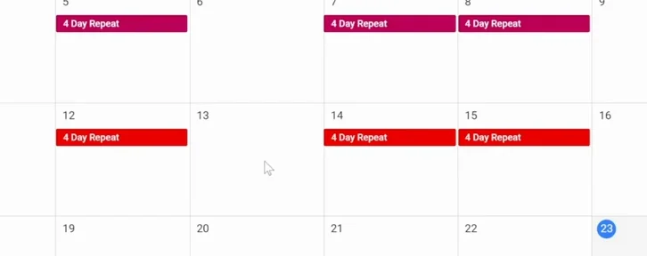The copy in the week of 12 February, without Tuesday