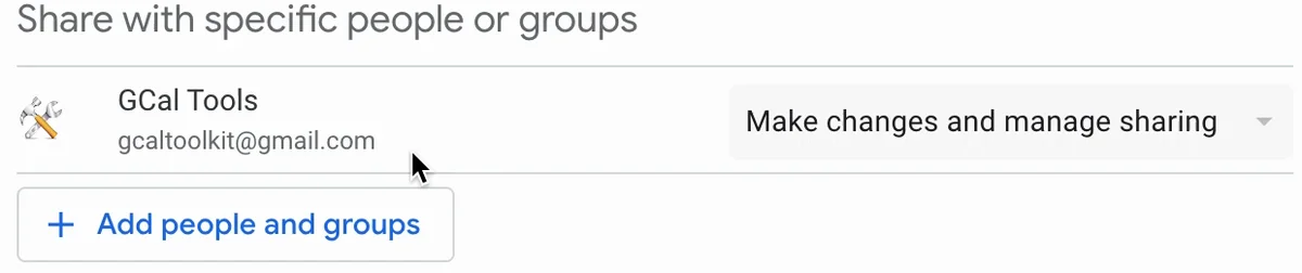 The sharing list without the removed address